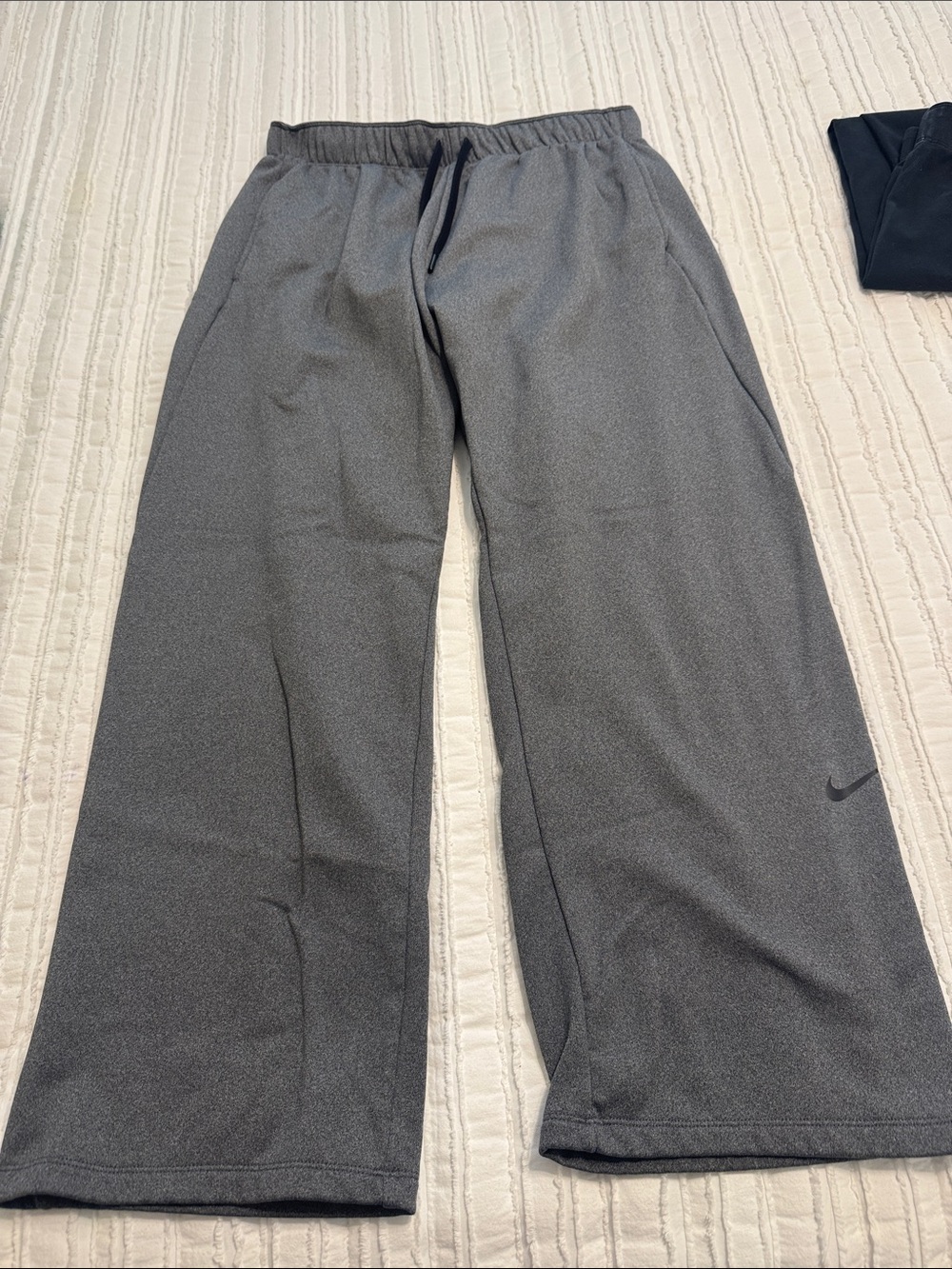 Nike Dark Gray Athletic Pants with Subtle Swoosh
